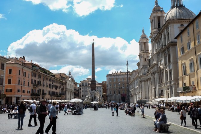 Piazza Navona on a bright day in Rome