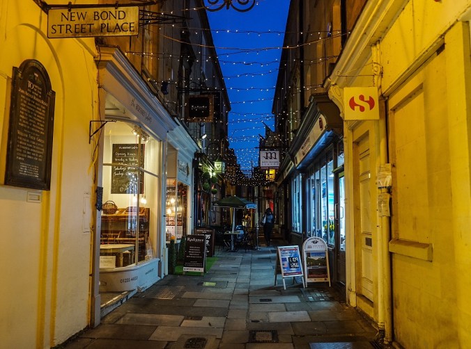 A small alleyway with shops