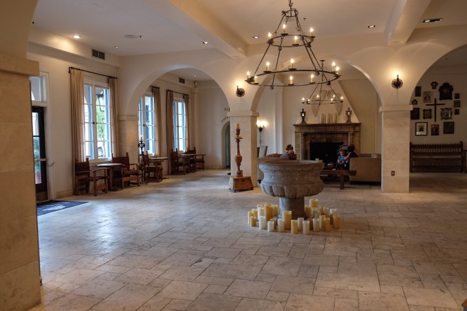 The lobby of the Hotel St Francis in Santa Fe